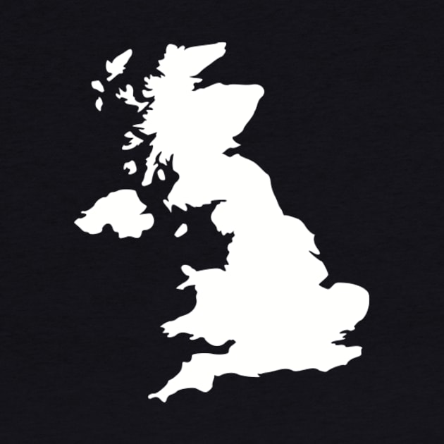 Great Britain UK map by Designzz